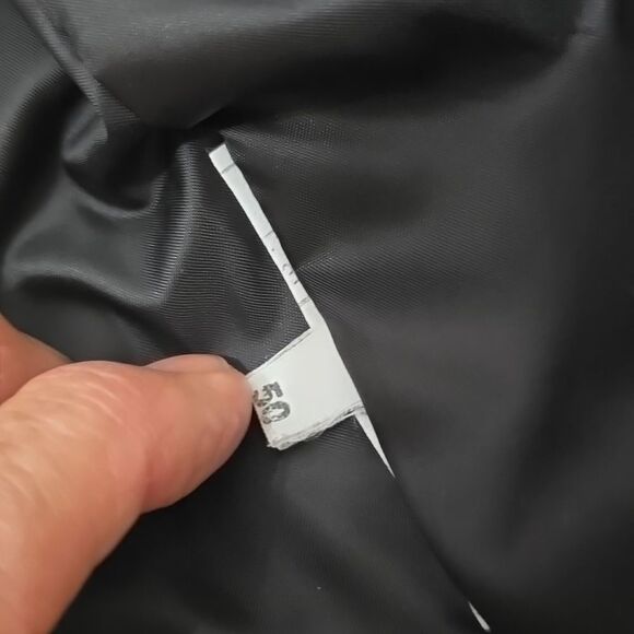 Forzieri Black Leather Jacket Classic Cropped Design Size 50 (See Measurements) - Picture 9 of 9